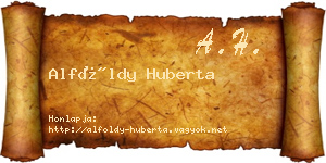 Alföldy Huberta névjegykártya